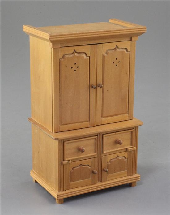 Denis Hillman. An 18th century French provincial style bacon cupboard, width 3.5in. height 6in.
